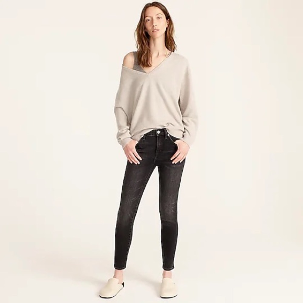 JCrew 9” High-Rise Toothpick Jean